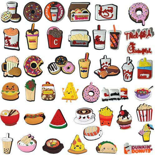 JSTHHTT 43 Stücke Schuh Charms, Cartoon Schuh Charm aus PVC, Schuhclips Dekoration, Schuhanstecker Pins Anstecker, PVC Shoe Charm, Unisex Charms, für Mädchen, Jungen und Erwachsene