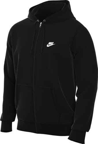 Nike Herren Club Ft Full Zip Jacke, Black/Black/White, XL