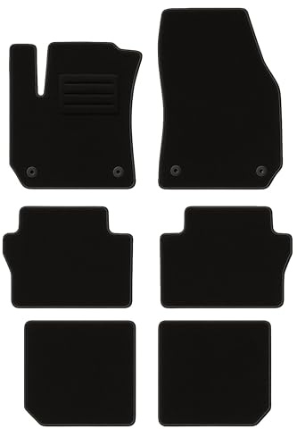 Motohobby Fußmatten passend für Opel Zafira B Schwarz 4-teilig | Automatten, maßgeschneidert, rutschfest, Schmutzschutz für jeden Tag, LUX Velours