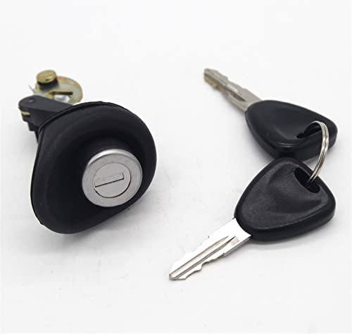 MKVAXR Serrure arrière de Coffre de hayon avec Deux clés, TWINGO Logan 7701367940 Serrure de Porte de Voiture