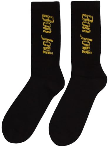 Rock Off officially licensed products Bon Jovi Yellow Band Logo Terry Socks One Size