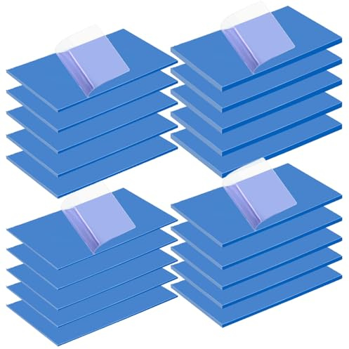 CenryKay 20PCS 40x80mm Silicone Thermal Pads 0.5-2mm for CPU GPU SSD Cooler
