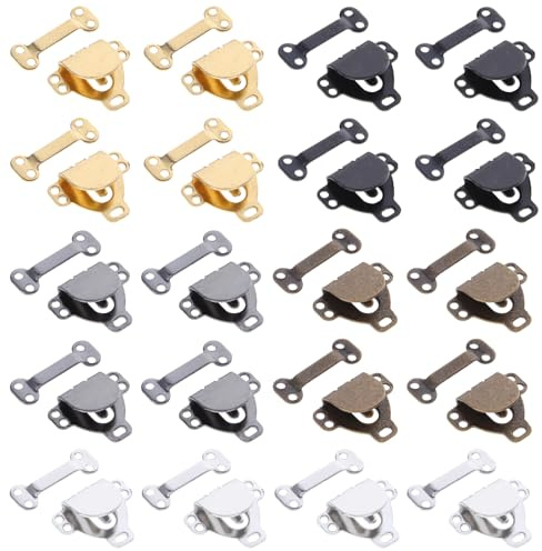 Hosenhaken 20 Sets, Haken und Ösenverschluss für Hosen, 5 Farben Nähhaken und Ösenverschluss, Nähverschlüsse Kleiderverschluss Hosenhaken für Taille, BH, Jeans, Einfach zu Nähen