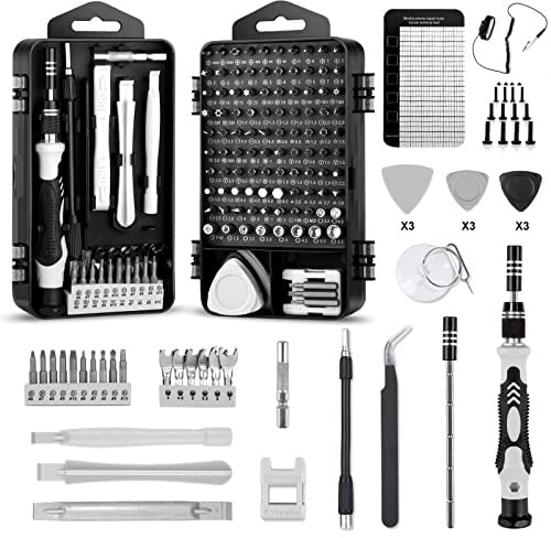 Ueznirn Feinmechaniker Schraubendreher Set 155 in 1 Schraubendreher Set | Magnetische Mini Schraubenzieher Set, Feinwerkzeug Set mit Antistatischen Armband, Mini Werkzeug Set für DIY/Handy/Laptop