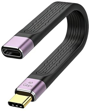 Velozym USB 4.0 C mâle à femelle Court Câble, 40Gbps Rallonge USB C 100W Câble d'Extension, Type C Mâle à Femelle Prolongateur Cable pour iPhone 16/15, MacBook, iPad Galaxy, Thunderbolt 3/4
