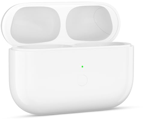 Fogud Custodia di ricarica wireless compatibile per AirPods Pro di prima e seconda generazione con ricarica USB-C, porta di ricarica di tipo C per AirPods Pro, custodia di ricambio con pulsante di