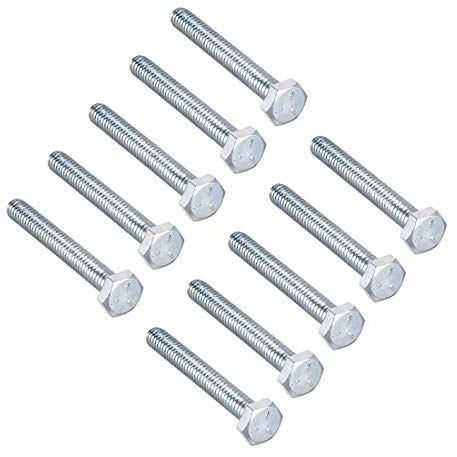 sourcing map 1/4-20 * 2 Vis à tête hexa boulon fix acie carbone classe 5 UNC 10pc