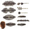 Jurxy 10 Stück Retro Metall Französische Haarnadel Damen Haarspangen Hair Clip Vintage Haarklammer Bronze Blatt Bobby Pin Blume Klemmen Haarschmuck Haar Sticks für Damen Frauen Mädchen