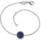 Engelsrufer Damen Armband aus Sterling Silber und Lapislazuli Kraftstein Anhänger, Karabinerverschluss, in zwei Längen verstellbar, nickelfrei, ERB-LILGEM-LP