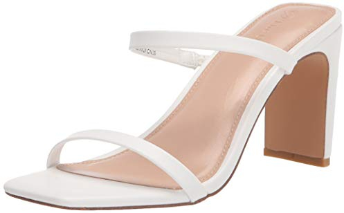 The Drop Damen Avery Square Toe Two Strap High Heeled Sandalen - Weiß - Gr. 39.5 EU