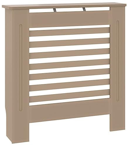 vidaXL Heizkörperverkleidung mit horizontalen Latten Heizungsabdeckung Heizungsverkleidung Heizkörperabdeckung Heizung Abdeckung Heizkörper MDF 78cm