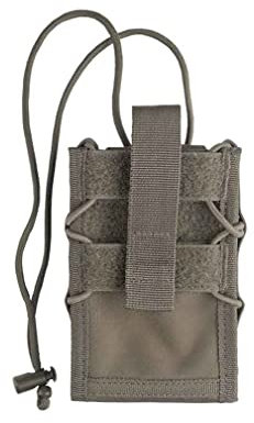 Mil-Tec Handytasche MOLLE • Taktische Handytasche zum Umhängen oder als Gürteltasche • MOLLE-kompatible Handy Tasche mit Elastikzug, PVC-Schutz, Fronttasche & Klettfläche • Oliv