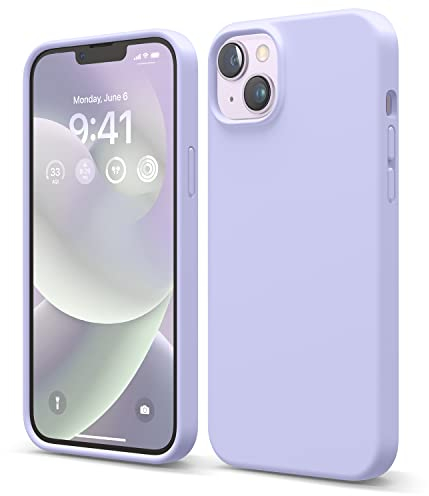elago Coque Silicone Liquide Compatible avec iPhone 14 Plus Étui (6.7”), Coque Silicone Premium, Housse Protection Complète - Case Antichoc à 4 Structure, Microfibre Douce Empêche Rayures (Mauve)