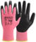 KAYGO 12 Paar Arbeitshandschuhe für Herren Damen, PU beschichtet Schutzhandschuhe, antirutsch Griff an Handflächen und Fingern, Geeignet für DIY allgemeine Arbeit Gartenarbeit (Rosa, L, Gr 9)
