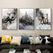 WADBTP Islamische Leinwand Bilder,Islamic Leinwand Malerei,Marble Background Allah Islamic Arabic Calligraphy Poster,Wohnzimmer Schlafzimmer Home Decor - Ohne Rahmen (Islamische C,3pcs-60 x 90 cm)