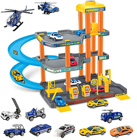 Xwin Sportseries Spiral Parking Garage Toy Set for Kids Age 3+