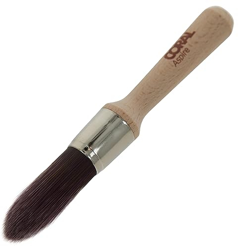 Coral 33722 Aspire Pinceau rond professionnel pointu avec un profil court pour des détails rapides et précis Finition ultra lisse avec émulsion commerciale ou bois FSC brillant 18 mm
