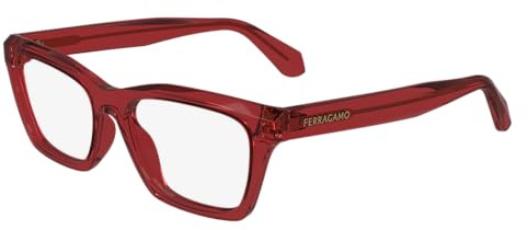 FERRAGAMO Brille Größe 53 mm Transparent Rot/Eye SIZE: 53 BRIDGE: 16 Horizontal MEASUREMENT: 53 Vertical MEASUREMENT: 37 2