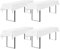 Showgeous 4 Stück Biertisch Tischdecke universal für 50cm u.70cm Biertische Hussen für Biertisch Biertischhussen Biertisch-Husse Bierzeltgarnitur Rechteckige Tischdecken Waschbar 100x250cm(Weiß)