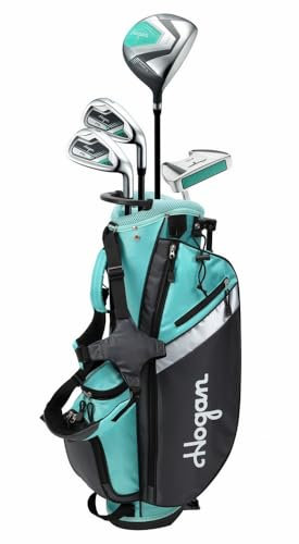 Hogan Golf FTS Junior Girls Golf Clubs Set with Bag (Teal, 6-8 Years, Right)