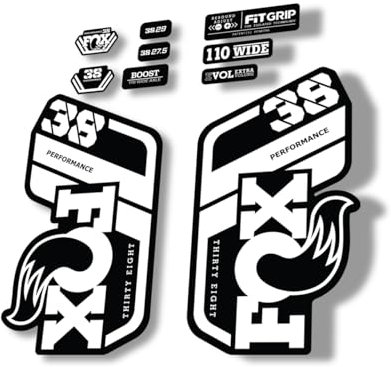 Autocollant de rechange pour fourche Fox 38 2021 Performance Series Blanc (mat)