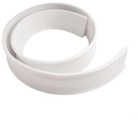 WIIYENA Gummi-Duschschwelle, Wassersperre, Nassraum-Bodenbarriere, Duschwannen-Dichtungsstreifen, Waschbeckeneinfassung, Wasserstopper, für Badewanne, Küche