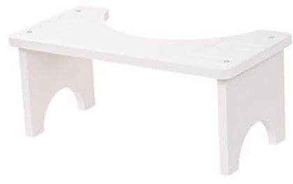 Baoblaze Toilettenhocker, Toiletten-Tritthocker aus Holz, Badezimmer-Hockhocker mit -Füßen, Nachttisch-Trittleiter für Badezimmer, Innen- und, Weiß