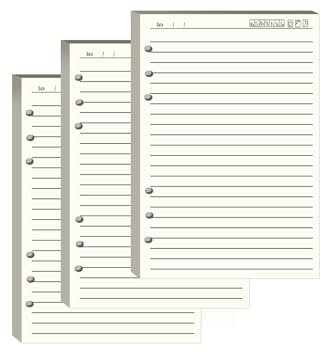 YFLeomry 180 Blätter A5 Linie Papier 3 Packungen Ringbuch A5 Nachfüllbar 6 Lochung Ringbuch Notizbuch Nachfüllpapier Nachfüllbare für Notizbuch Tagbuch(21x14,5 cm)