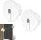 2 Pcs Wall Bushing for Ethernet Cable, Wall Through Adapter, 1-Inch Starlink Cable Routing Kit Wall Hole Feed-Through Cable Bushing for Starlink Ethernet Cable Grommet Furniture Wire Holes (White)