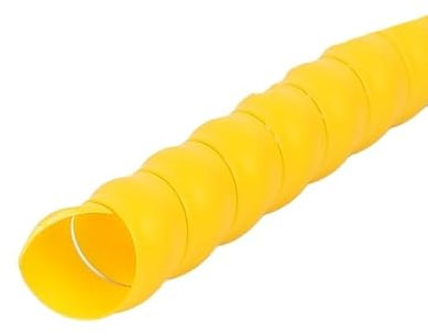 Crepundia Flexibler Gewebter Kabelmantel, 1/2/5 Meter 8mm 10mm Leitungsorganisator Rohrschutz Flexible Spiralwicklung Wickelkabel Drahtschutz Kabelhülse Abdeckung Rohr(Yellow,ID 25MM_5 Meters)