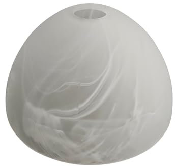Lichthandel Hoch Abat-jour en verre E14 - Diamètre : 17 cm - Blanc mat - Classique - Convient pour lampe de table et lampadaire, lampe suspendue, lustre, suspension - 1 abat-jour Prestige