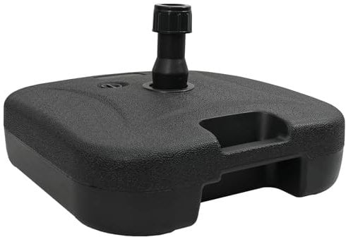 vidaXL Base de Parasol extérieur Noir 45 x 45 x 29.5 cm Plastique, Support de Parasol extérieur, Base résistante au Vent, Stable pour Jardin et terrasse, Accessoires Ombre