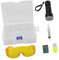 TOPBATHY 1Juego Kit de Detección de Fugas de Aire Acondicionado para Coche con Linterna y Gafas Herramientas de Prueba de Fugas Detector Fluorescente de Refrigerante Compatible con Varios