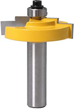 Milling cutter， Glass Stepped Rabbet Router Bit, T Shape Wood Milling Cutter, Tungsten Carbide T-Slot Top End Bearing Woodworking Tools
