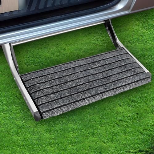 ZHAO GE Alfombrilla para Escalones de Autocaravana , 46x46cm, con Cierre de Hebillas, Alfombra Ajustable, Accesorios para Autocaravanas, Alfombra de Camping, Felpudo para Exteriores