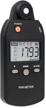 Belichtungsmesser, Handheld-PAR-Meter, fortschrittlicher Quantensensor, misst die Wachstumslichtintensität, Lux-PPFD-Tester for Pflanzen im Innen- und Außenbereich