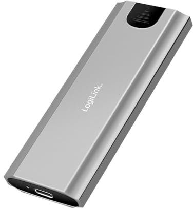 LogiLink UA0439 Boîtier de Disque Dur pour SSD M.2 NVMe (PCIe) USB 3.2 Gen 2, jusqu'à 10 Gbit/s, USB-A+C