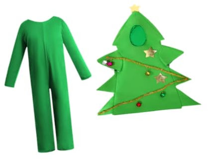 YEJBBUC Albero di Natale Costume con tuta Decor Dress up per Regali Capodanno Bambino