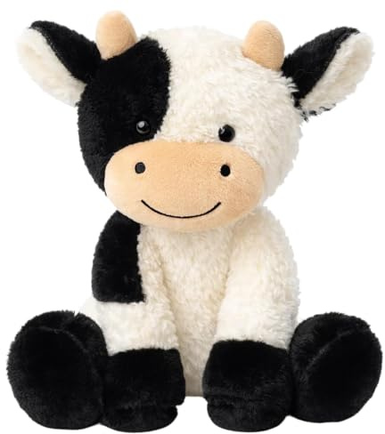 NieYat Kuh-Plüschdeko, Weiche Plüschfigur Mit 22 cm Größe, Ideal Als Entspannungsbegleiter Und Freizeitpartner, Emotionale Unterstützung Und Wohnkultur Dekoration, Vielseitige Anlässe