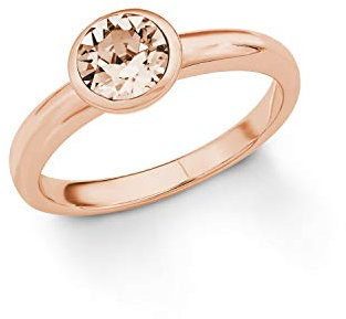 S.Oliver, anello da donna in argento sterling 925, impreziosito con cristalli Swarovski e Argento, 54 (17.2), colore: oro rosa, cod. 2018667