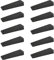 10 x sossai® Türkeil | TSK95 | Türstopper aus Hartgummi | Farbe: Schwarz