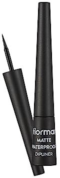 Flormar Matte Waterproof Dipliner - Wasserfester Eyeliner schwarz mit Filzspitze – Matte Textur & intensive Farbabgabe – Langanhaltender Eyeliner Stift für präzise Linien & definierten Look