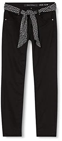 Marc O'Polo Damen Hose mit Stretch-Anteil Slim Fit, Schwarz (Black), W28/L32