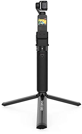 Smatree Powerbank mit Stativ für DJI Osmo Pocket 2/Osmo Pocket, Gleichzeitig Laden und Laufen, 5000mAh Tragbares Ladestation mit OSMO Pocket Halter, Portable Power Stick geeignet für Outdoors, Schwarz