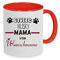 Stolze Husky Mama von Wunschname - Kaffeetasse mit Motiv, Tasse mit Druck, auch individuell mit Spruch, Foto, Wunschtext, Wunschname (Rot)