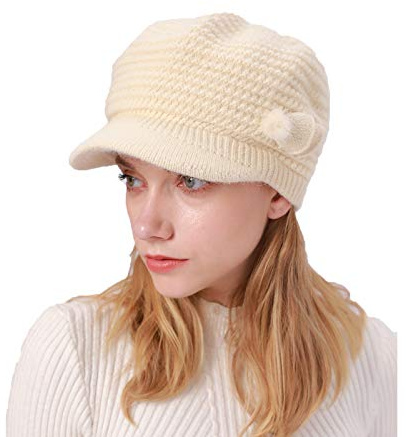 YAMEE Damen Winter Strickmütze Beanie Damen Wollmütze Warm Baskenmütze Gerippte Kappe Damen Winter Hüte