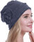 osvyo Chemo Kopfbedeckung für Damen,Turban Mütze für Frauen, Krebs Beanie Haarausfall versiegelte Verpackung BLAU GRAU