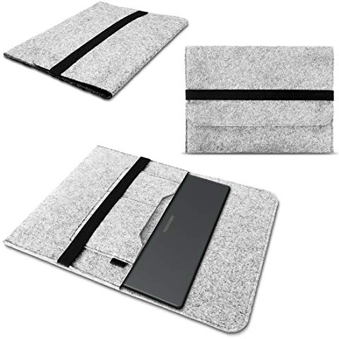 Notebook Sleeve Tasche kompatibel für Medion Akoya E14412 Grau Dunkelgrau Hellgrau Sleeve Hülle 14 Zoll Filz Cover Laptop Schutzhülle, Farbe:Hellgrau