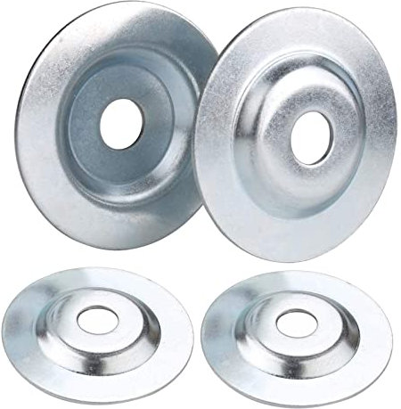 Motcoda Bench Grinder Arbor Washer/Flange Set for Grinding, Polishing - Stainless Steel, 120 Grit, OD3-1/10'' x ID 5/8'', OD2-1/10'' x ID 1/2''