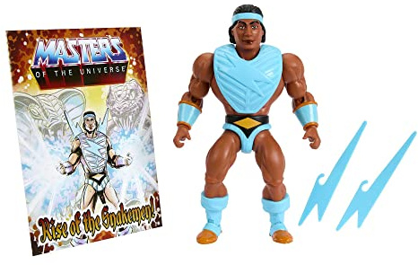 Masters of the Universe Origins Action Figure Rise of Snake Men Bolt Man, Articulated Collectible MOTU Toy with Accessory and Mini Comic, HKM66